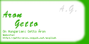 aron getto business card