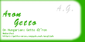 aron getto business card